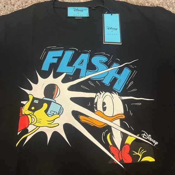 Gucci Donald Duck Flash Disney T Shirt - Black - Sz Xs - Picture 3 of 6